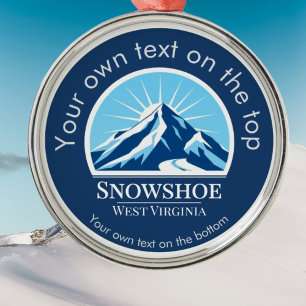 Snowshoe West Virginia Medaille Ornament Aus Metall