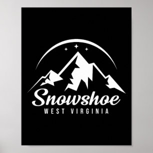 Snowshoe West Virginia Skigebiet Skifahren Snowboa Poster