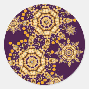 Snowstar-Sticker Runder Aufkleber