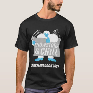 Snowstorm und Chill Big Foot Snowmageddon 2021 T-Shirt