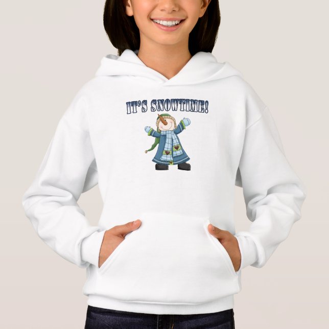 Snowtime Snowman Kid's Sweatshirt (Vorderseite)