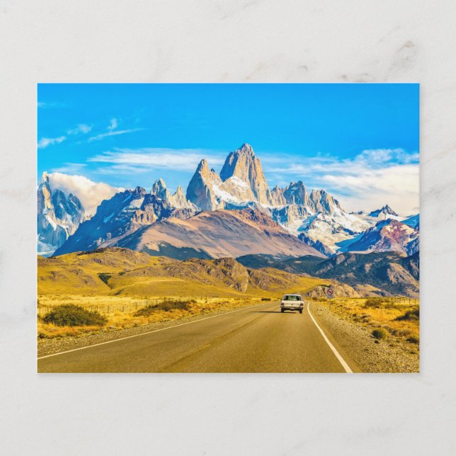 Snowy Andes Mountains, El Chalten, Argentinien Postkarte (Vorderseite)