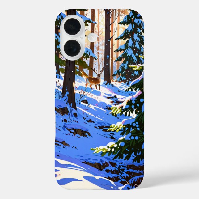 Snowy Anime Forest Case-Mate iPhone Hülle (Rückseite)
