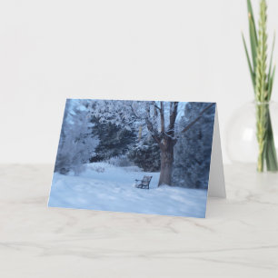 Snowy Bench Card Karte