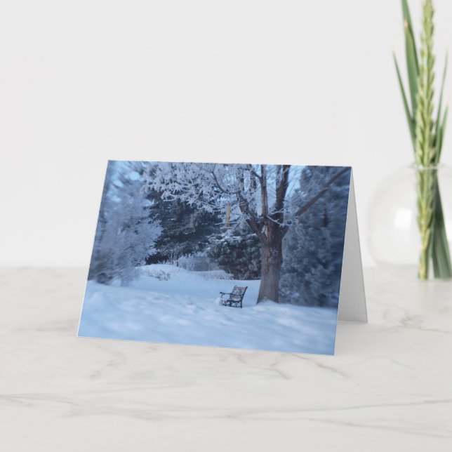 Snowy Bench Card Karte (Vorderseite)
