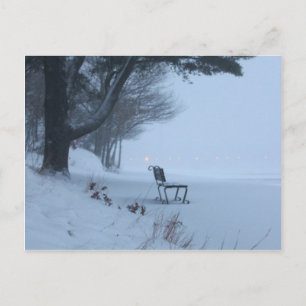 Snowy Bench Postkarte