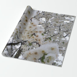 Snowy Blossom Wrapping Paper Geschenkpapier