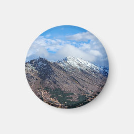 Snowy Blue Mountain Ridge Magnet