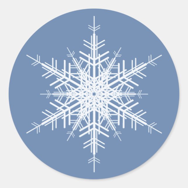 Snowy Blue Sticker (Vorderseite)