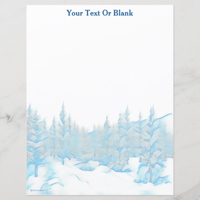 Snowy Blue Trees (Vorderseite)