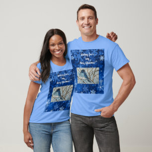 Snowy Bluebird Notecard T-Shirt