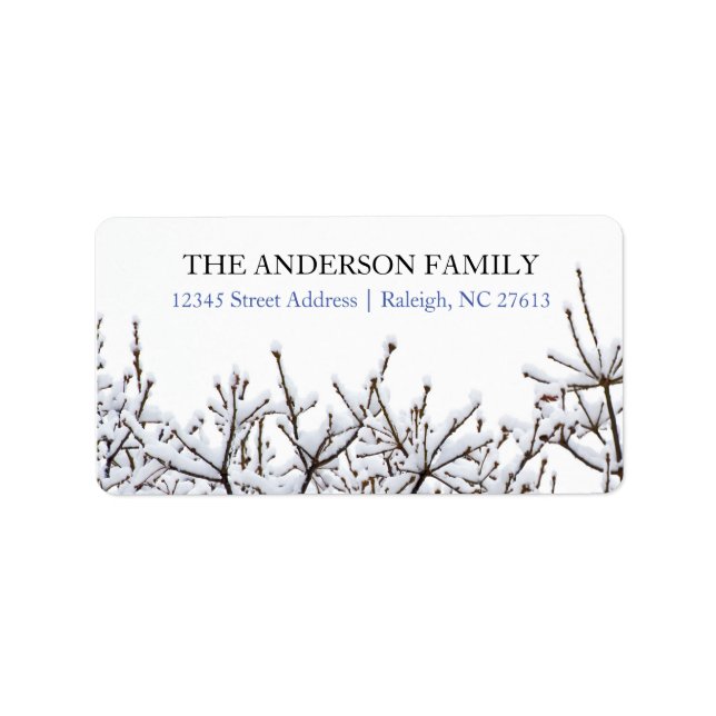 Snowy Branches - Adressmarken Adressaufkleber (Vorne)