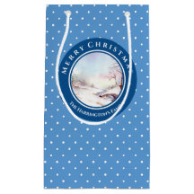 Snowy Bridge Watercolor Landschaft Weihnachten