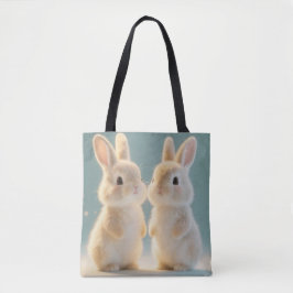 Snowy Bunny Tote Bag