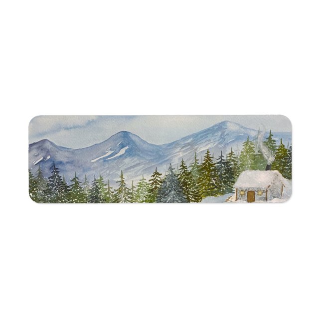 Snowy Cabin Address Labels (Vorne)