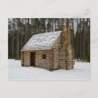 Snowy Cabin Postkarte