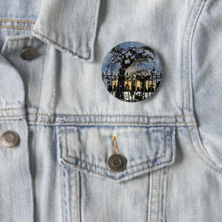 Snowy Cemetery Vibes Button