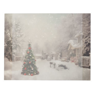 Snowy Christmas Morning Notepad Notizblock