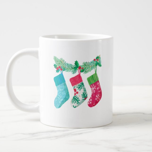 Snowy Christmas Mug – Winter Wonderland Cocoa & Co Jumbo-Tasse (Links)