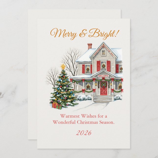 Snowy Christmas scene (Vorne/Hinten)