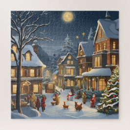 Snowy Christmas Town Puzzle
