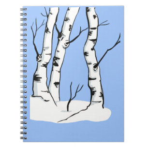 Snowy Colorado Aspen Tree Notizblock