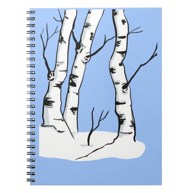 Snowy Colorado Aspen Tree Notizblock (Vorderseite)