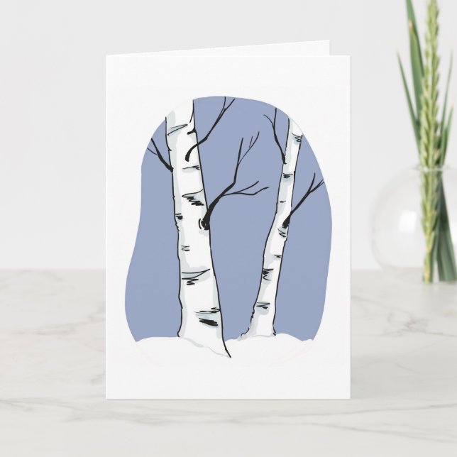Snowy Colorado Aspens Treens Blank Grußkarte Dankeskarte (Vorderseite)