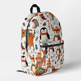 Snowy Crites Print Backpack Bedruckter Rucksack
