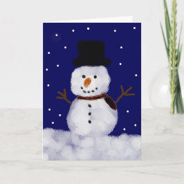 Snowy die Schneemann-Feiertags-Karten Feiertagskarte