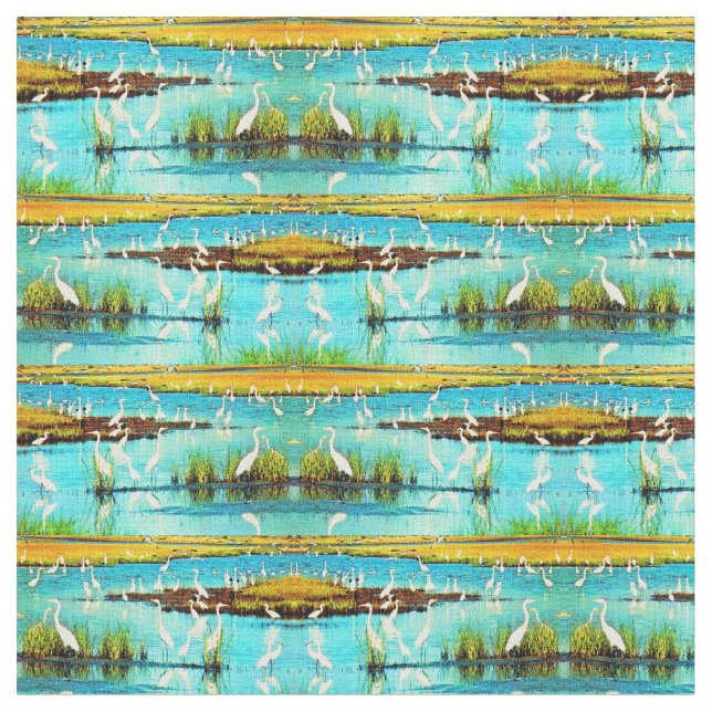 Snowy Egés Print Stoff (Nahaufnahme)