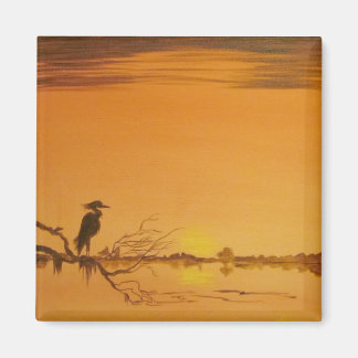 Snowy Egret bei Dusk Magnet