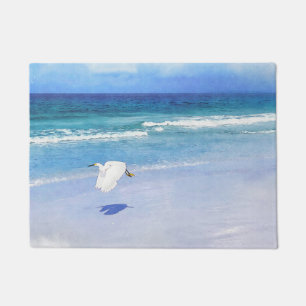 Snowy Egret Coastal Fußmatte