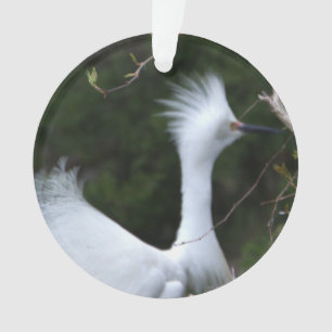 Snowy Egret Ornament
