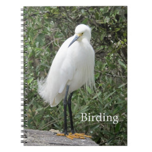 Snowy Egret Spiral Bound Notebook Notizblock