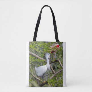 Snowy Egret und Roseate Spoonbill Tote Bag 2