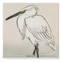 Snowy egret von Kōno Bairei