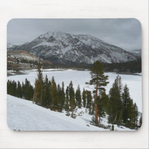 Snowy Ellery Lake California Winterfotografie Mousepad