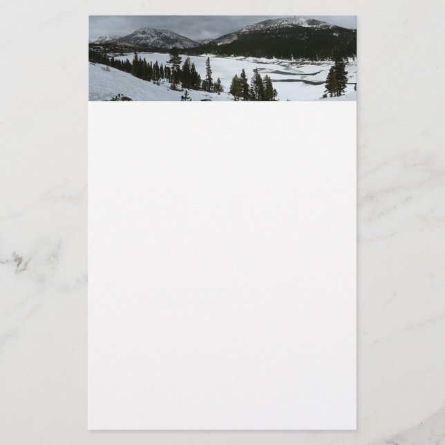 Snowy Ellery Winter Landschaft Briefpapier (Vorderseite)