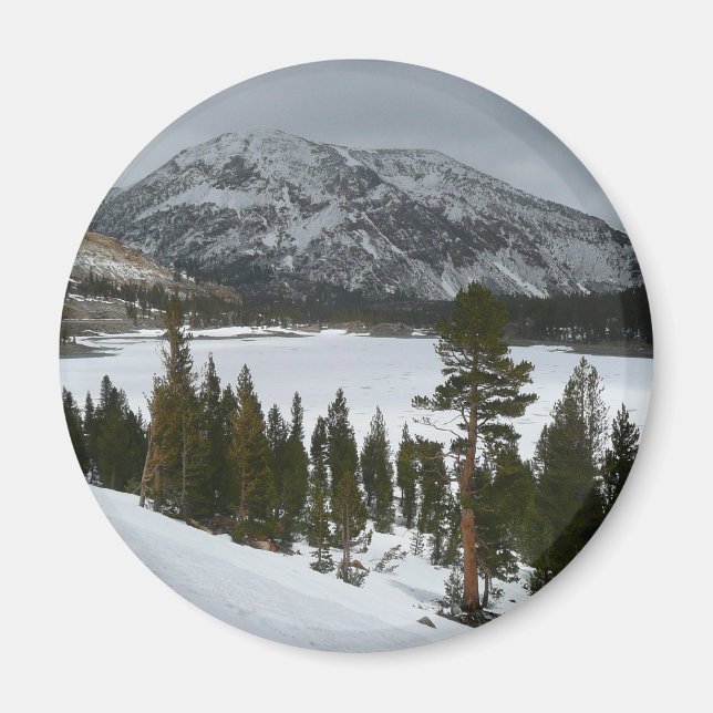 Snowy Ellery Winter Landschaft Magnet (Vorne)
