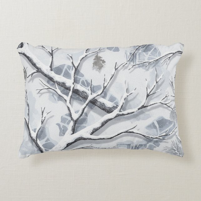 Snowy Environments Camouflage  Dekokissen (Vorderseite)