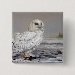 Snowy-Eule Button