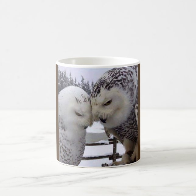 Snowy-Eulen-Liebe-Vogel-Tasse Tasse (Mittel)