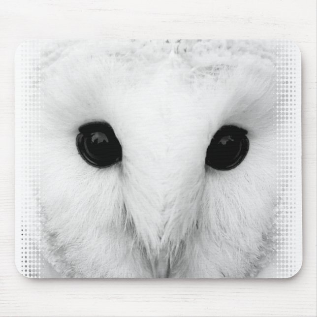 Snowy-Eulen-Mausunterlage Mousepad (Vorne)