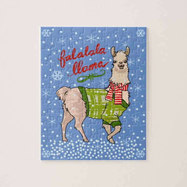 Snowy Falalala Llama Puzzle (Vertikal)