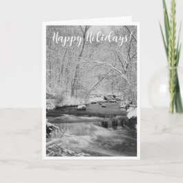 Snowy Falls Holiday Feiertagskarte