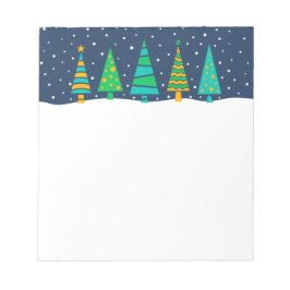 Snowy Fir Trees Notepad Notizblock
