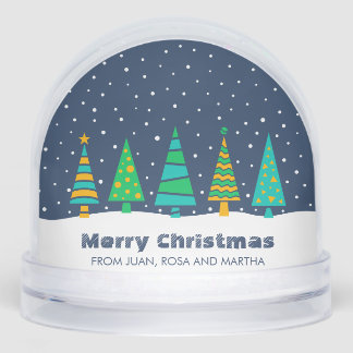 Snowy Fir Trees Snow Globe Schneekugeln