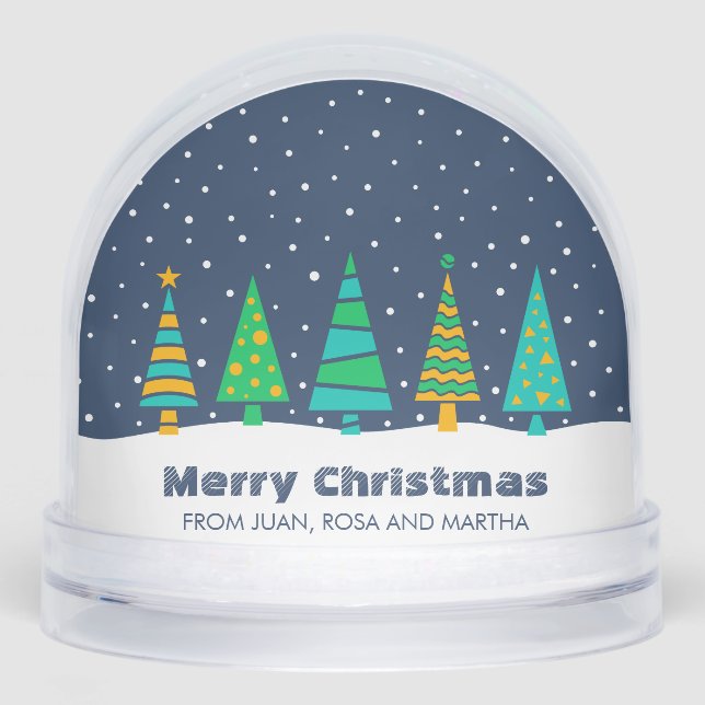 Snowy Fir Trees Snow Globe Schneekugeln (Vorderseite)