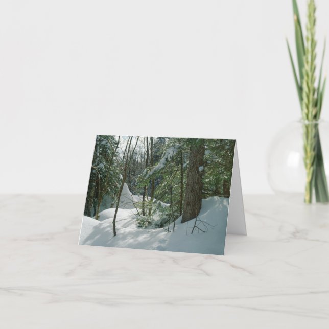 Snowy Forest Christmas Card Mt Washington NH Karte (Vorderseite)